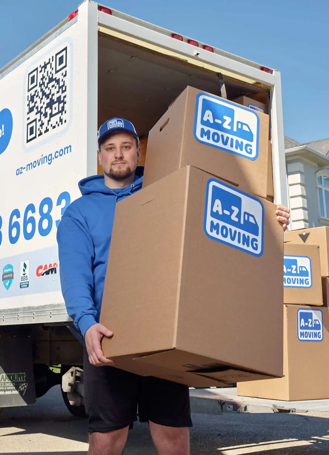 manual worker carrying boxes